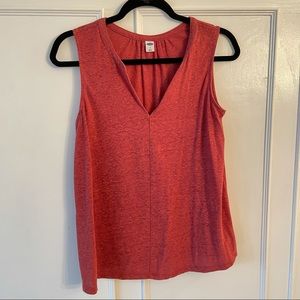 Old Navy Rusty Red Woven Knit Sleeveless Shirt